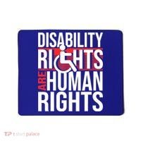 Disability Rights Are Human Rights Gift Funny Wheelchair Handicap Gift Mousepad thumb 0