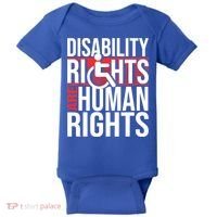 Disability Rights Are Human Rights Gift Funny Wheelchair Handicap Gift Baby Bodysuit thumb 0