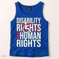 Disability Rights Are Human Rights Gift Funny Wheelchair Handicap Gift Tank Top thumb 2
