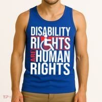 Disability Rights Are Human Rights Gift Funny Wheelchair Handicap Gift Tank Top thumb 3