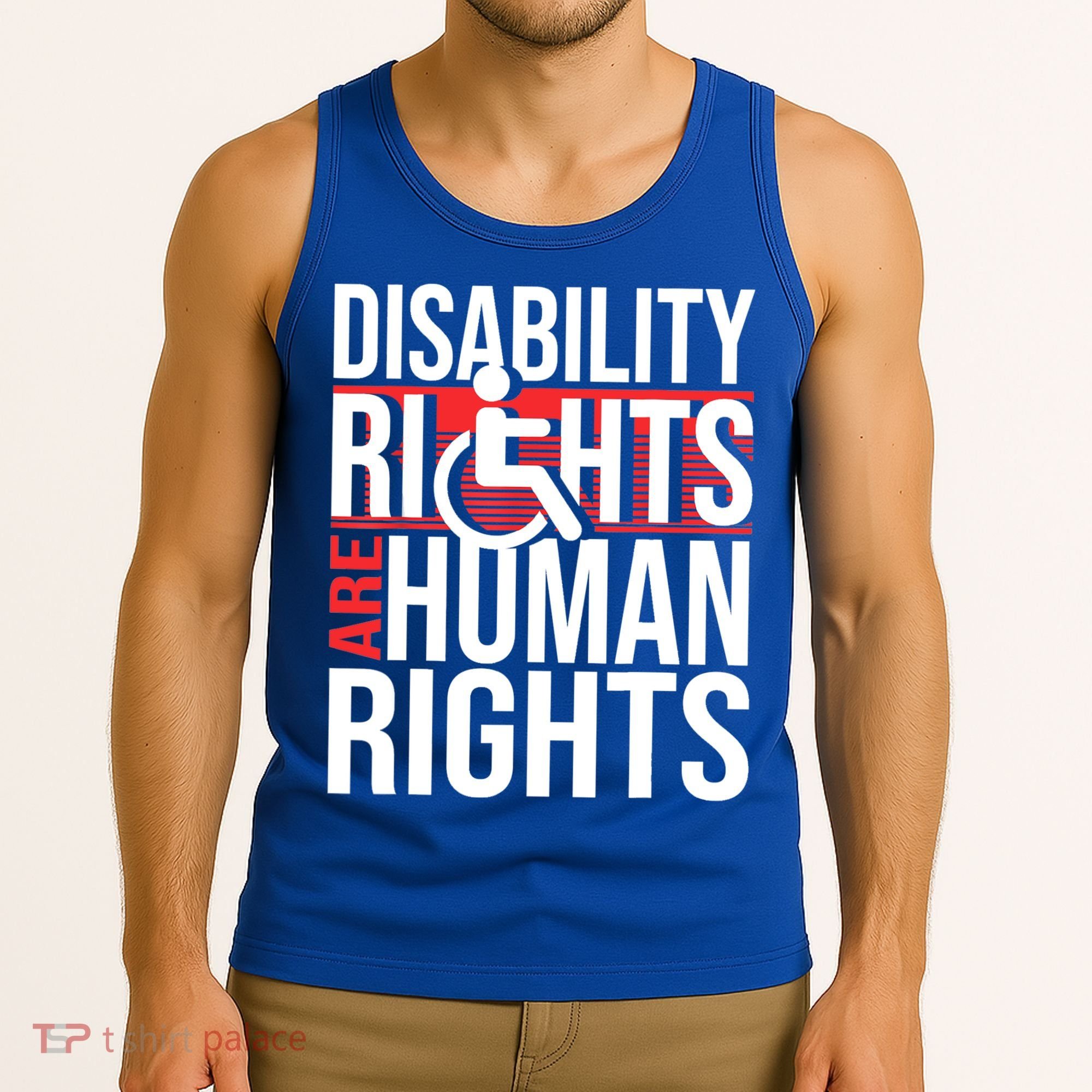 Disability Rights Are Human Rights Gift Funny Wheelchair Handicap Gift Tank Top