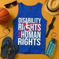 Disability Rights Are Human Rights Gift Funny Wheelchair Handicap Gift Tank Top thumb 4
