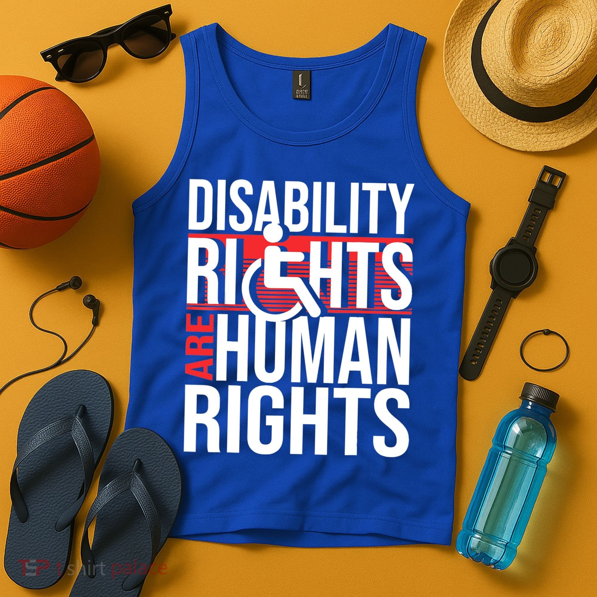 Disability Rights Are Human Rights Gift Funny Wheelchair Handicap Gift Tank Top