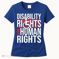 Disability Rights Are Human Rights Gift Funny Wheelchair Handicap Gift Women's T-Shirt thumb 0
