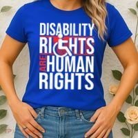 Disability Rights Are Human Rights Gift Funny Wheelchair Handicap Gift Women's T-Shirt thumb 2