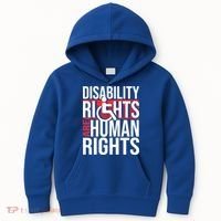 Disability Rights Are Human Rights Gift Funny Wheelchair Handicap Gift Kids Hoodie thumb 0
