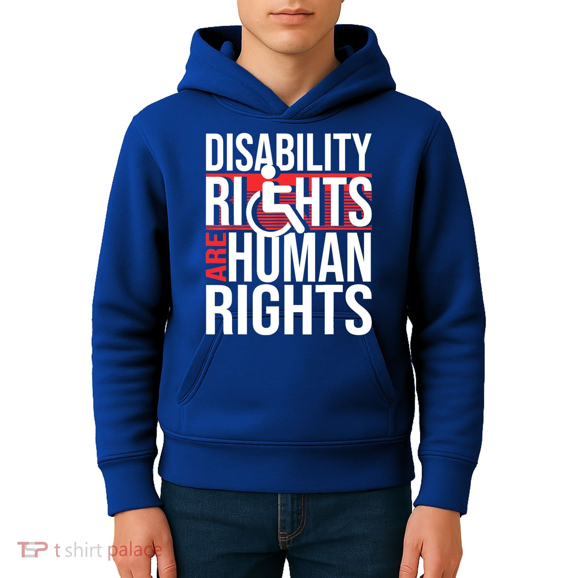 Disability Rights Are Human Rights Gift Funny Wheelchair Handicap Gift Kids Hoodie