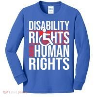 Disability Rights Are Human Rights Gift Funny Wheelchair Handicap Gift Kids Long Sleeve Shirt thumb 0