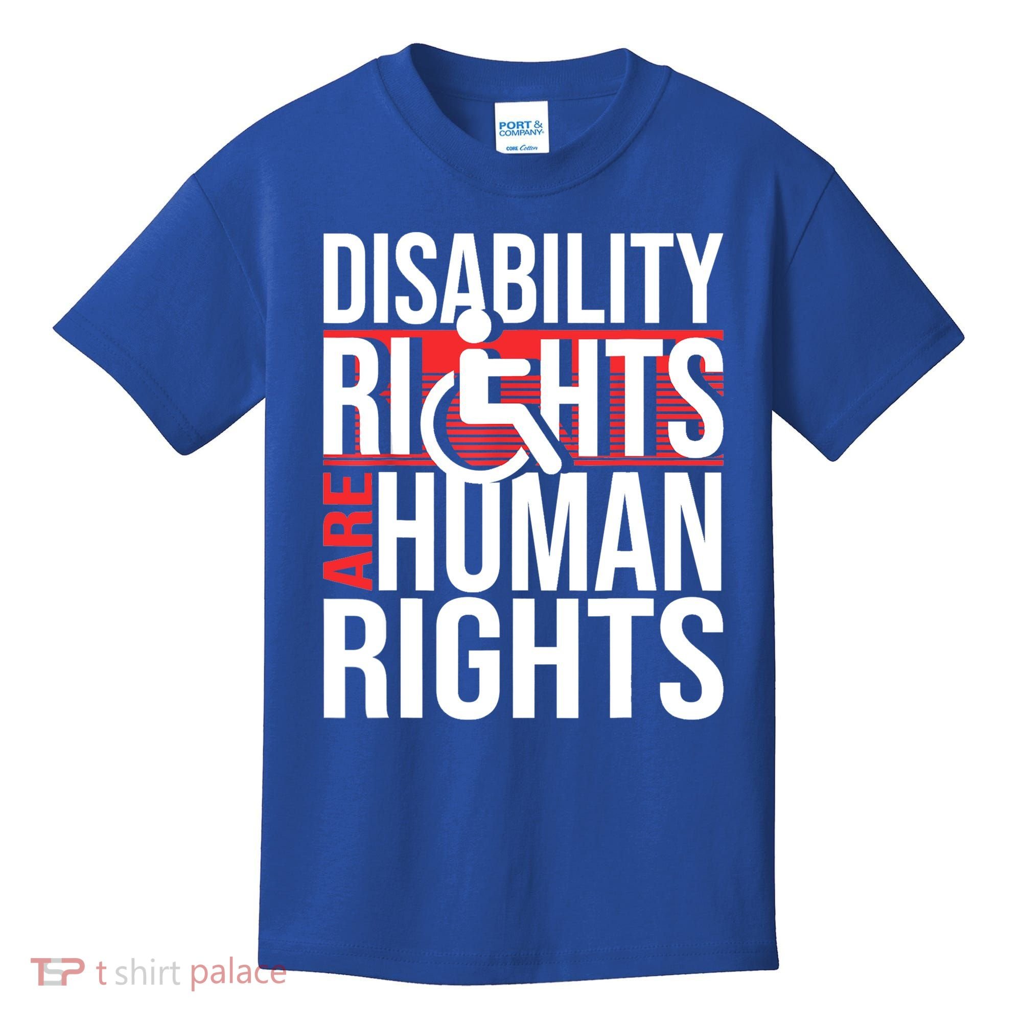 Disability Rights Are Human Rights Gift Funny Wheelchair Handicap Gift Kids T-Shirt