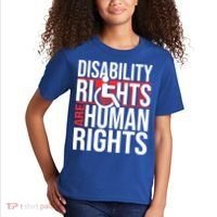 Disability Rights Are Human Rights Gift Funny Wheelchair Handicap Gift Kids T-Shirt thumb 2