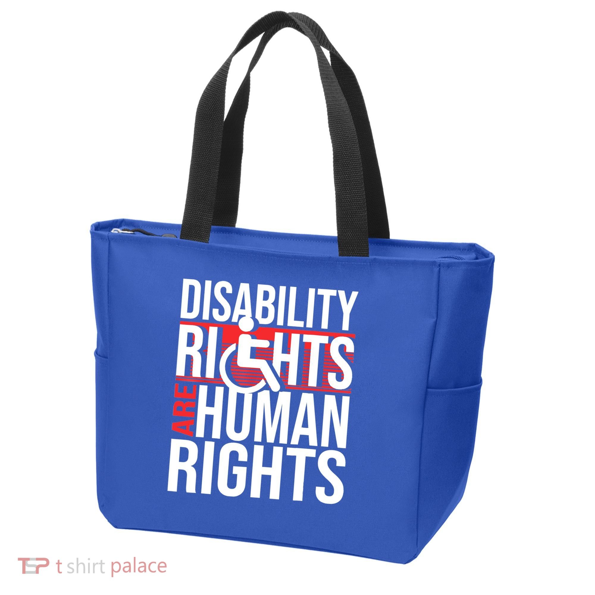 Disability Rights Are Human Rights Gift Funny Wheelchair Handicap Gift Tote Bag