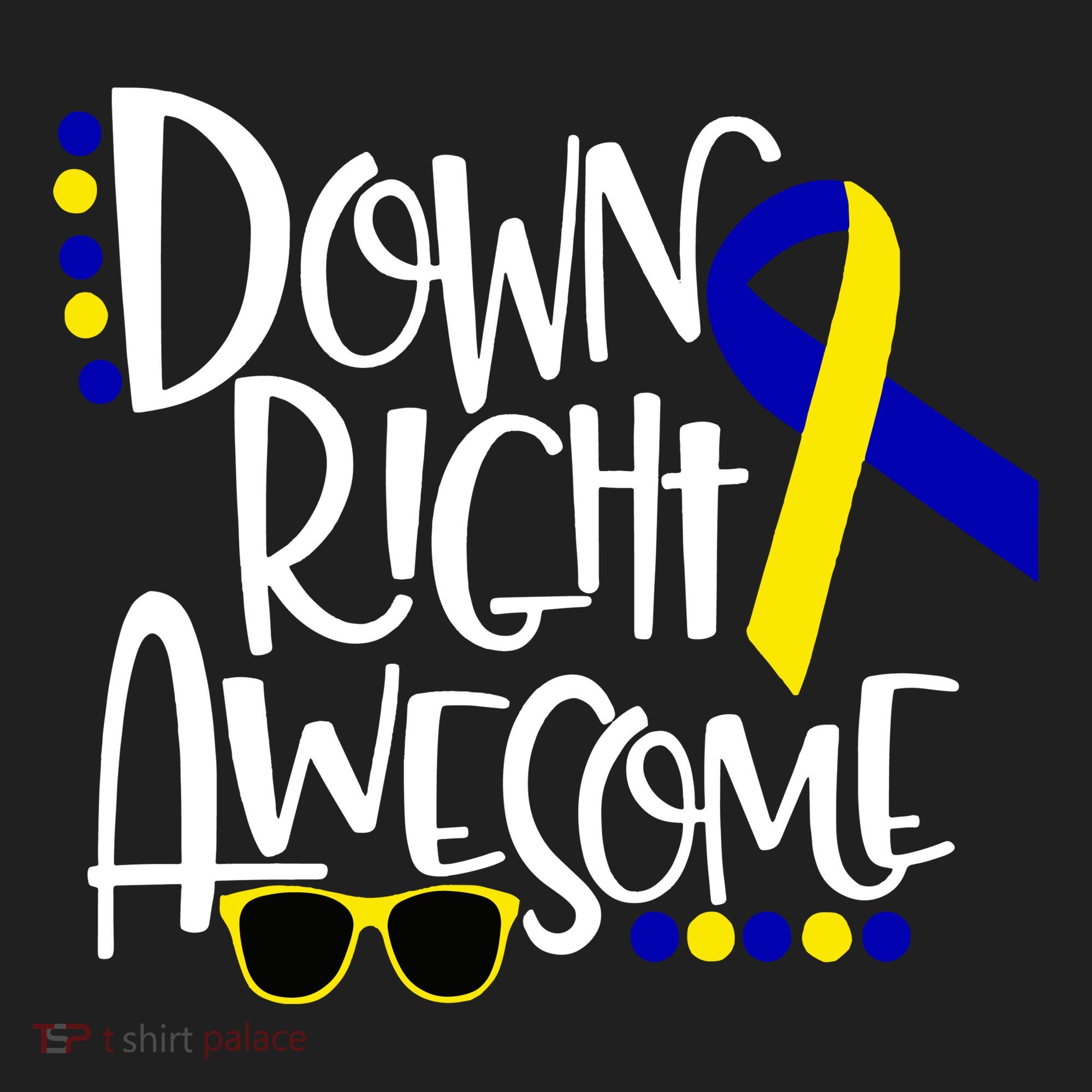 Down Right Awesome Down Syndrome Awareness Ribbon Beanie
