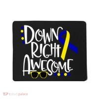 Down Right Awesome Down Syndrome Awareness Ribbon Mousepad thumb 0