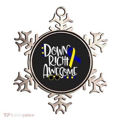 Down Right Awesome Down Syndrome Awareness Ribbon Ornament