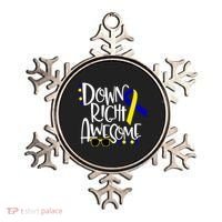 Down Right Awesome Down Syndrome Awareness Ribbon Ornament thumb 0