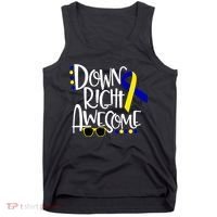 Down Right Awesome Down Syndrome Awareness Ribbon Tank Top thumb 0