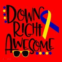 Down Right Awesome Down Syndrome Awareness Ribbon Santa Hat thumb 1