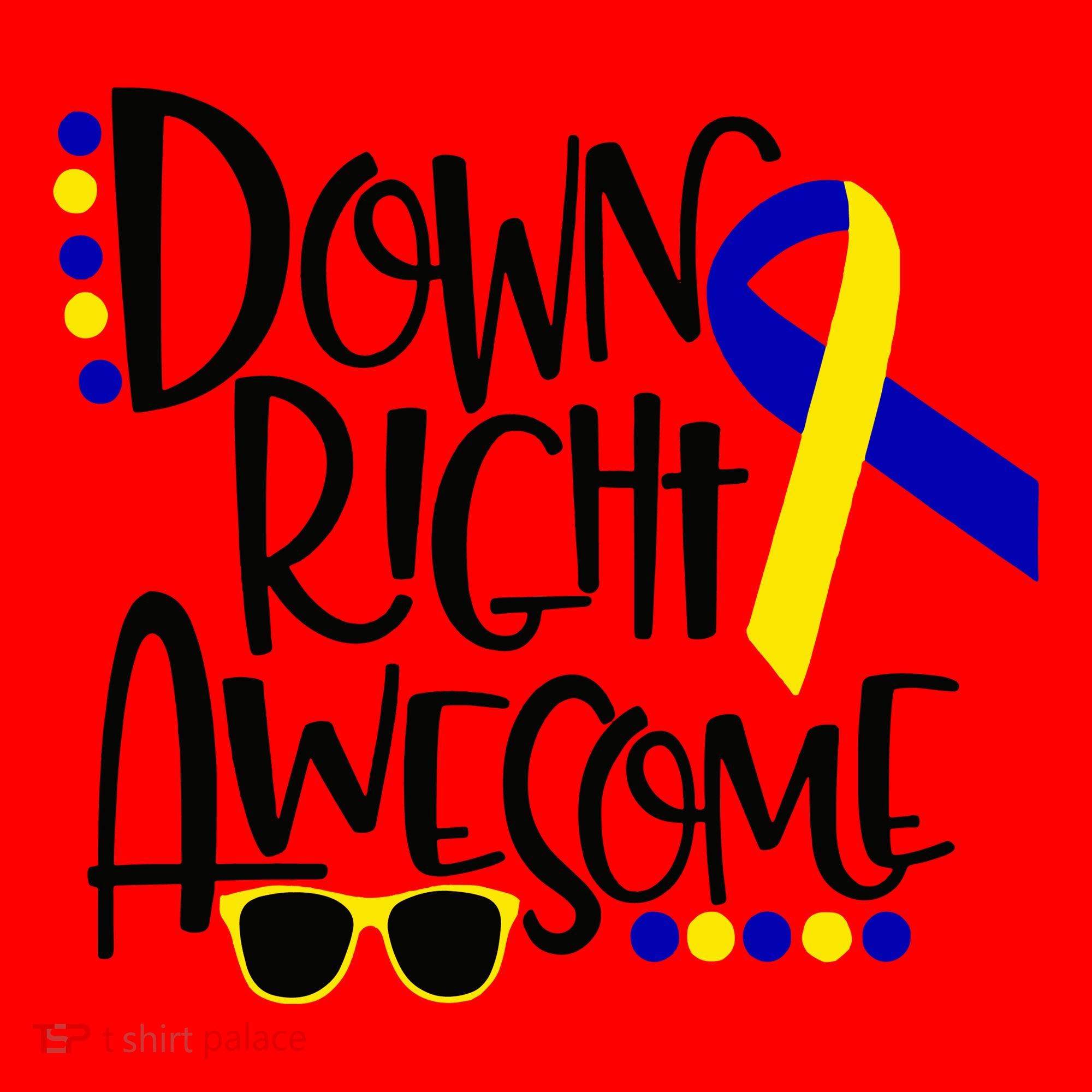 Down Right Awesome Down Syndrome Awareness Ribbon Santa Hat