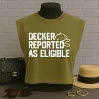 Decker Reported As Eligible Funny Saying Garment-Dyed Women's Muscle Tee thumb 3