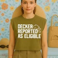 Decker Reported As Eligible Funny Saying Garment-Dyed Women's Muscle Tee thumb 4