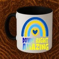 Down Right Amazing Rainbow Down Syndrome Awareness Coffee Mug thumb 2