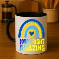 Down Right Amazing Rainbow Down Syndrome Awareness Coffee Mug thumb 4