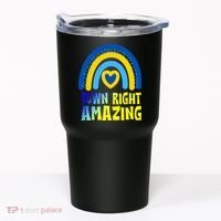 Down Right Amazing Rainbow Down Syndrome Awareness Tumbler thumb 0