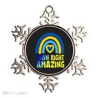 Down Right Amazing Rainbow Down Syndrome Awareness Ornament thumb 0