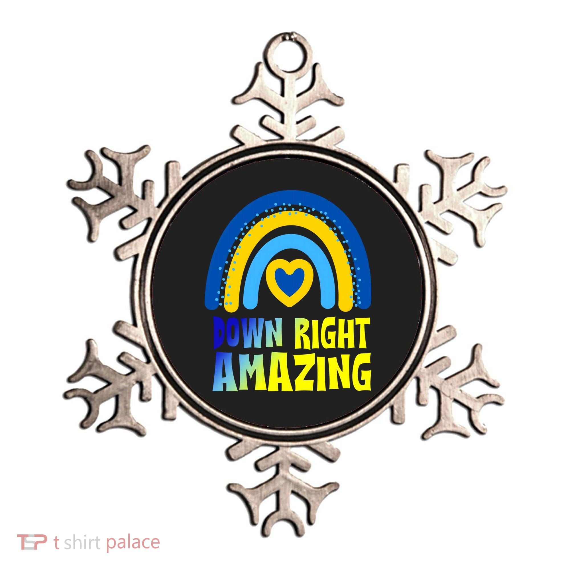 Down Right Amazing Rainbow Down Syndrome Awareness Ornament