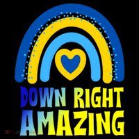 Down Right Amazing Rainbow Down Syndrome Awareness Ornament thumb 1