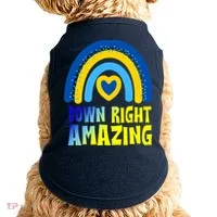 Down Right Amazing Rainbow Down Syndrome Awareness Doggie Tank thumb 0