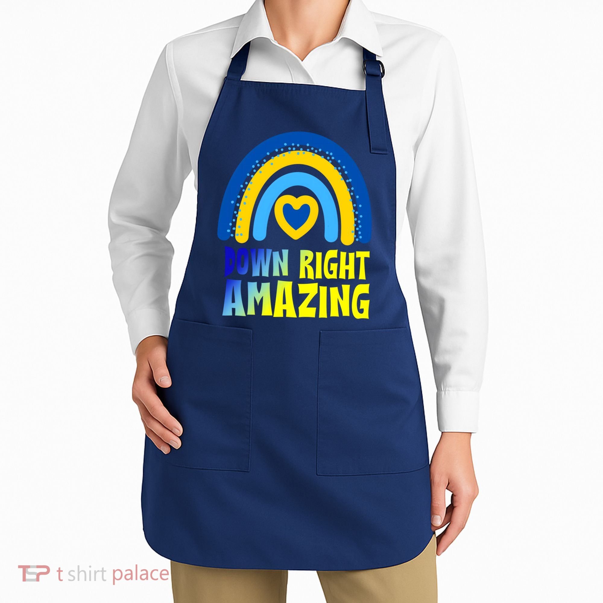 Down Right Amazing Rainbow Down Syndrome Awareness Apron