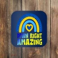 Down Right Amazing Rainbow Down Syndrome Awareness Coaster thumb 0