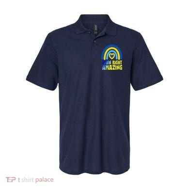 Down Right Amazing Rainbow Down Syndrome Awareness Polo
