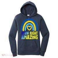 Down Right Amazing Rainbow Down Syndrome Awareness Women's Hoodie thumb 0