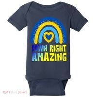 Down Right Amazing Rainbow Down Syndrome Awareness Baby Bodysuit thumb 0