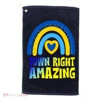 Down Right Amazing Rainbow Down Syndrome Awareness Golf Towel thumb 0