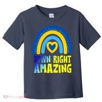 Down Right Amazing Rainbow Down Syndrome Awareness Toddler T-Shirt thumb 0