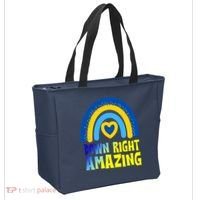 Down Right Amazing Rainbow Down Syndrome Awareness Tote Bag thumb 2