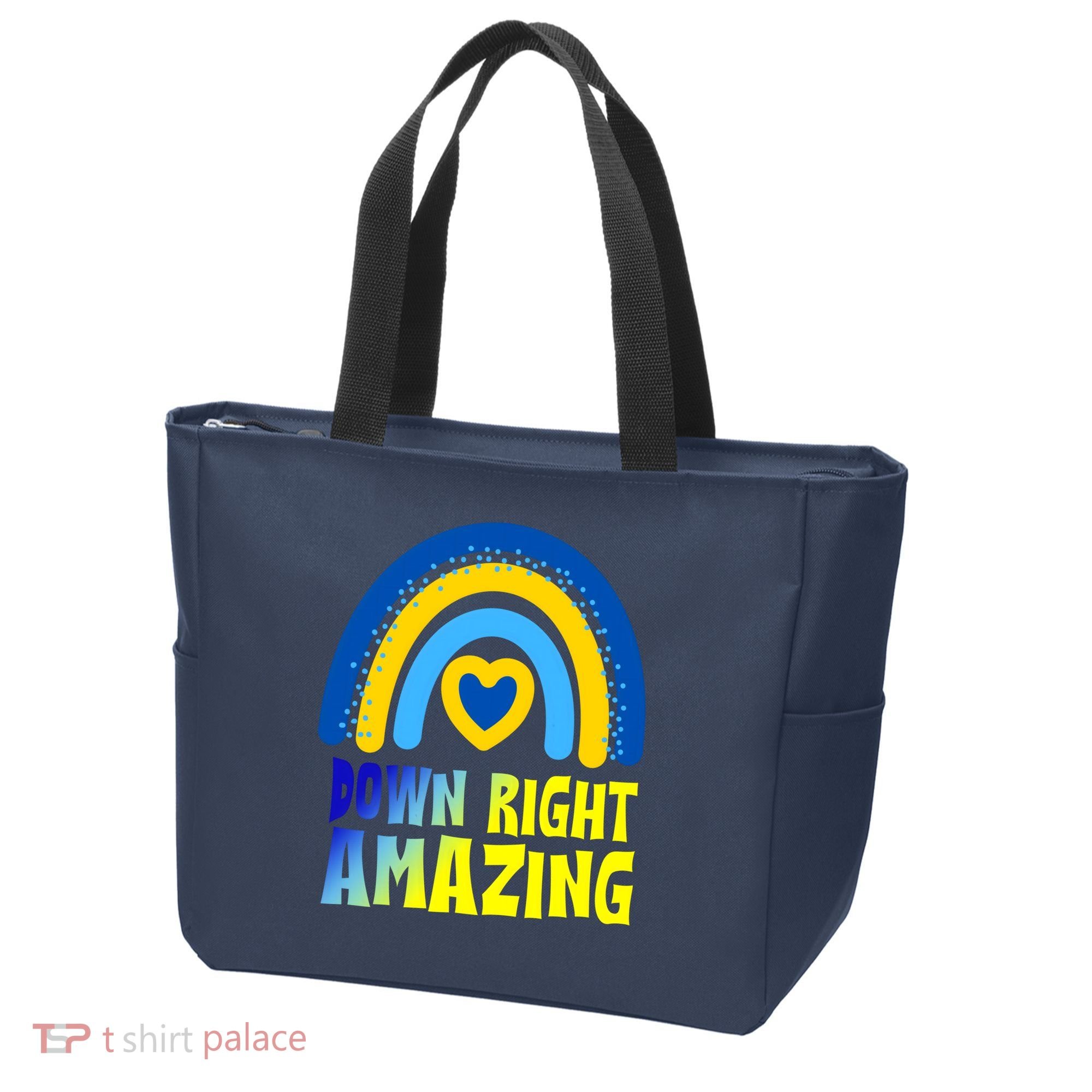 Down Right Amazing Rainbow Down Syndrome Awareness Tote Bag