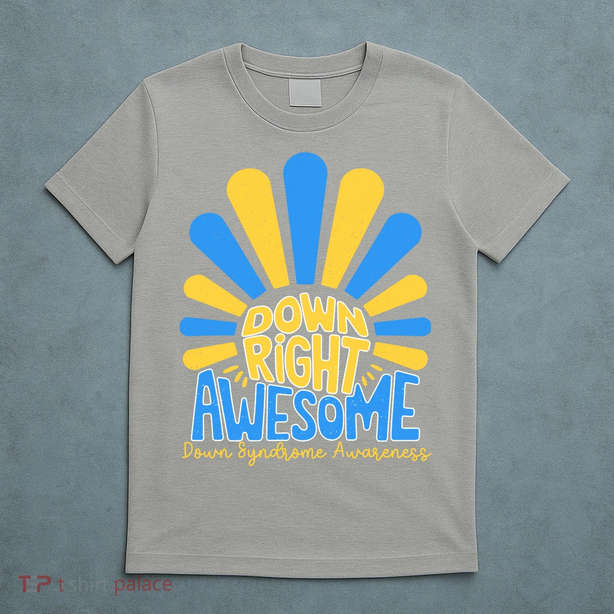 Down Right Awesome World Down Syndrome Awareness T-Shirt