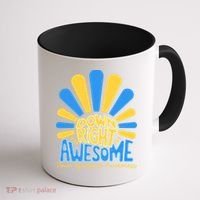 Down Right Awesome World Down Syndrome Awareness Coffee Mug thumb 1