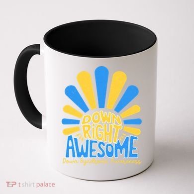Down Right Awesome World Down Syndrome Awareness Coffee Mug