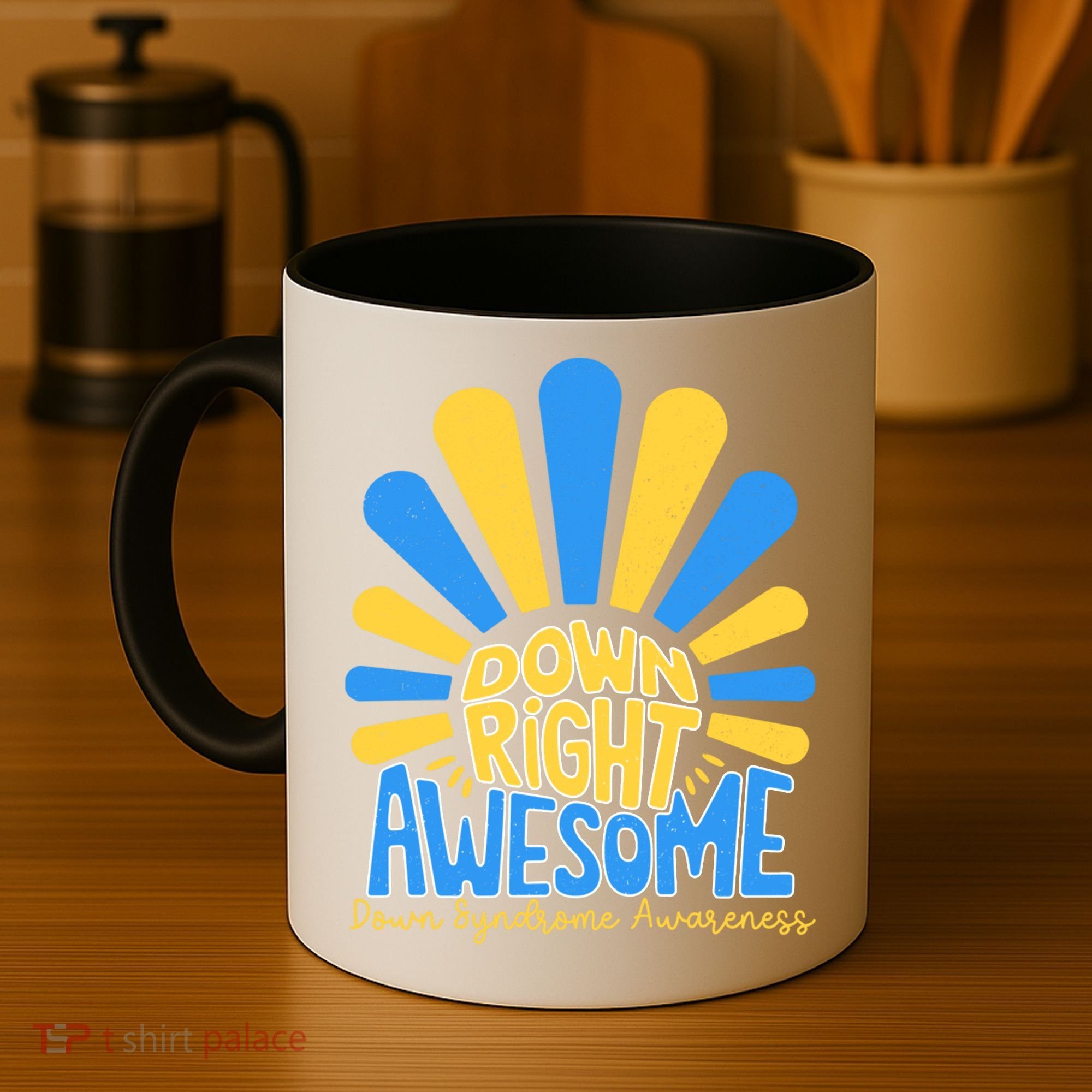 Down Right Awesome World Down Syndrome Awareness Coffee Mug