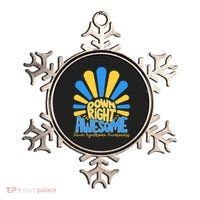 Down Right Awesome World Down Syndrome Awareness Ornament thumb 0
