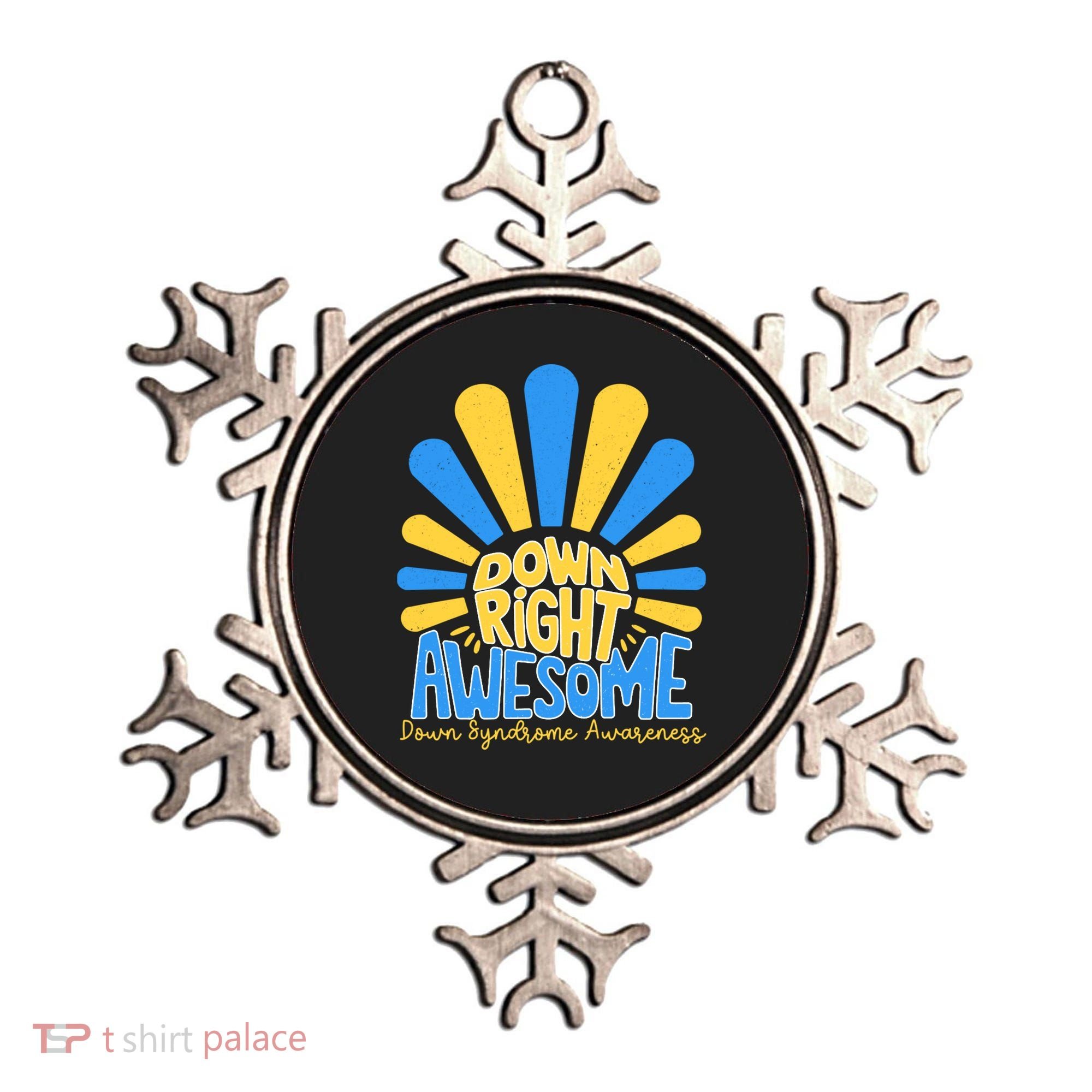 Down Right Awesome World Down Syndrome Awareness Ornament