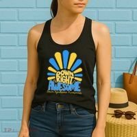 Down Right Awesome World Down Syndrome Awareness Women's Tank Top thumb 2