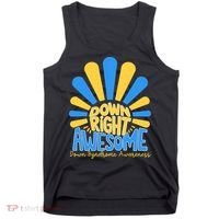 Down Right Awesome World Down Syndrome Awareness Tank Top thumb 0