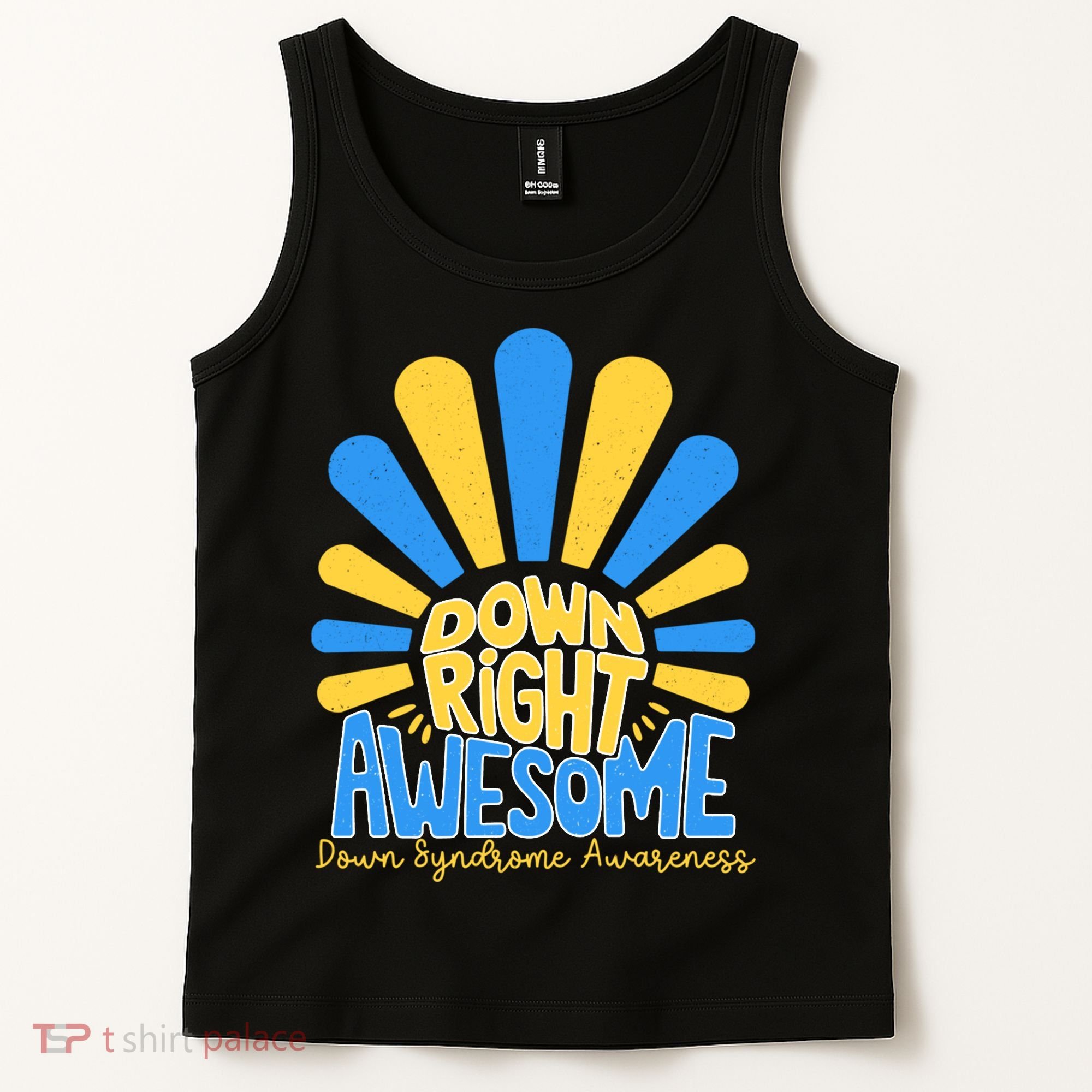 Down Right Awesome World Down Syndrome Awareness Tank Top