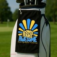 Down Right Awesome World Down Syndrome Awareness Golf Towel thumb 2